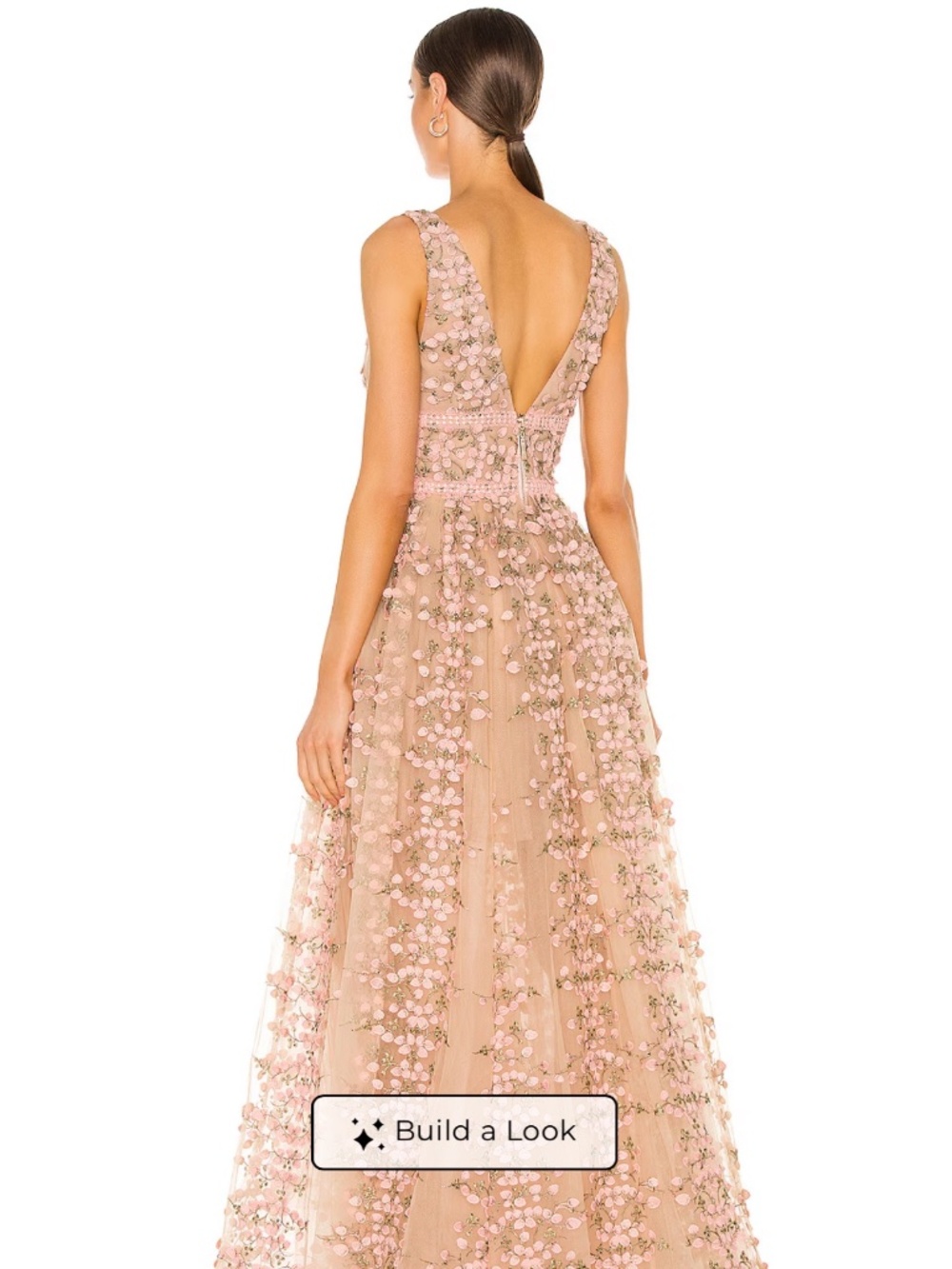 Bronx & Banco Megan Maxi Dress Rose Floral Embroidered Gown Size S - Picture 3 of 13